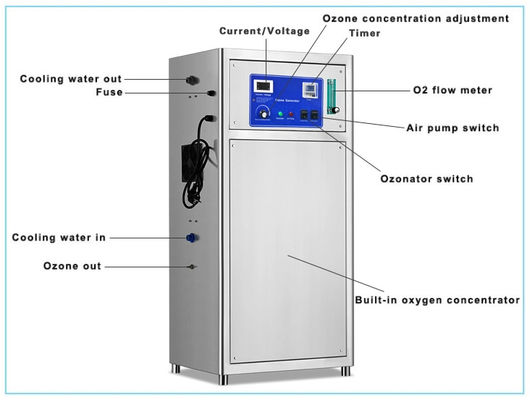 SS304 RAS Aquaculture Water Treatment Fish Farm Ozone Generator 20g